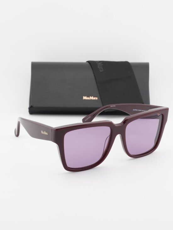 Max Mara GLIMPSE2 MM0078 69Y Square Sunglasses - Bordeaux / Violet main image 7